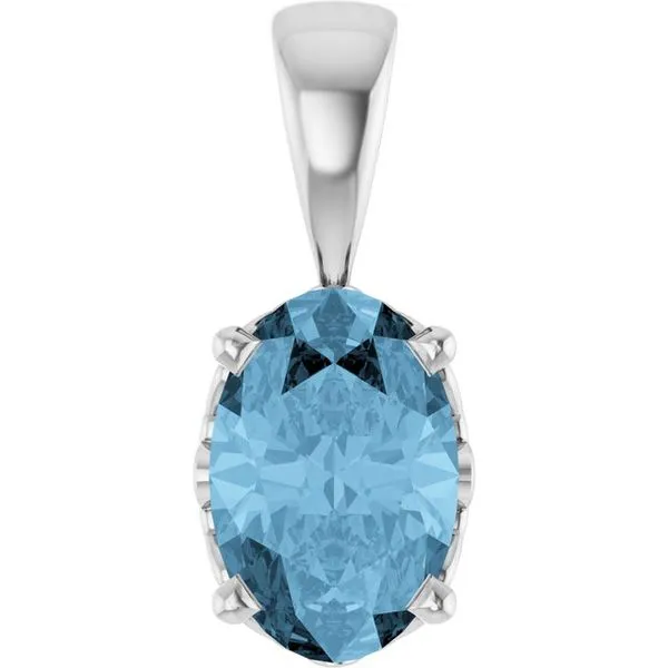 Oval 4-Prong Solitaire Pendant Hart's Jewelers Grants Pass, OR