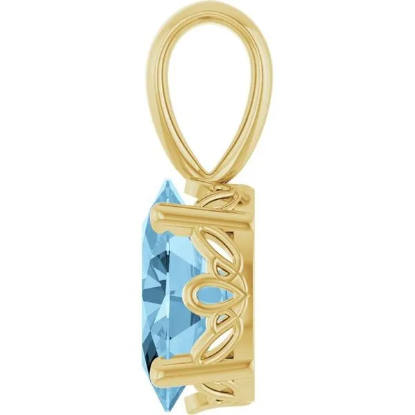 Oval 4-Prong Solitaire Pendant Image 3 Hopman Jewelers Elkhart, IN