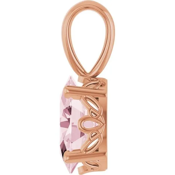 Oval 4-Prong Solitaire Pendant Image 3 Henry B. Ball Jewelers Canton, OH