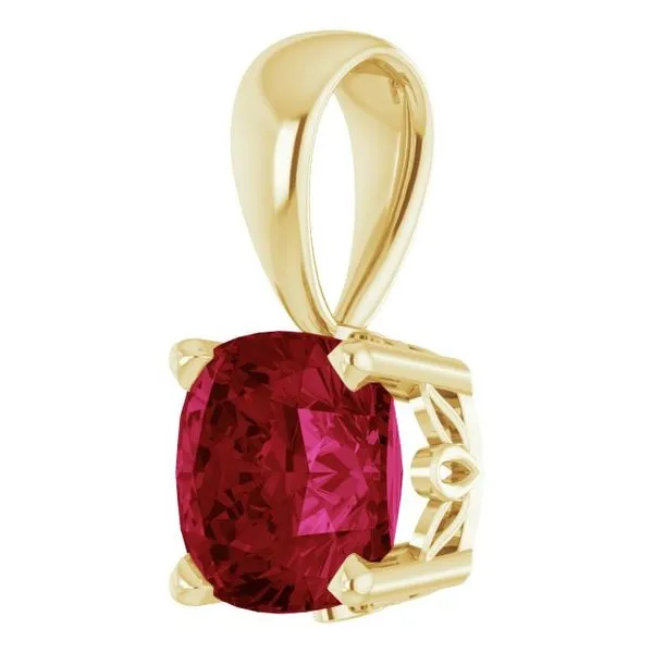 Solitaire Scroll Setting® Pendant Image 2 Hopman Jewelers Elkhart, IN