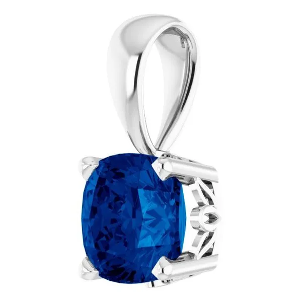 Solitaire Scroll Setting® Pendant Image 2 Milan's Jewelry Inc Sarasota, FL