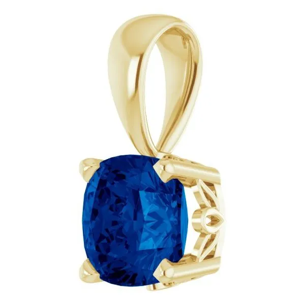 Solitaire Scroll Setting® Pendant Image 2 John E. Koller Jewelry Designs owasso, OK