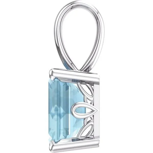 Emerald Scroll Setting® Pendant Image 3 Cherry Street Jewelers Tulsa, OK