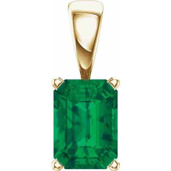 Emerald Scroll Setting® Pendant Henry B. Ball Jewelers Canton, OH