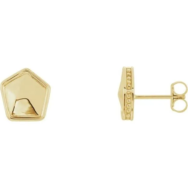 Geometric Stud Earrings Image 2 Scirto's Jewelry Lockport, NY