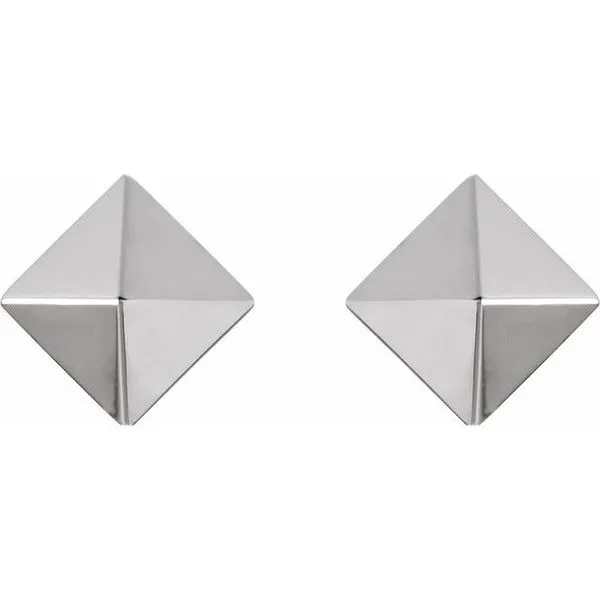 Pyramid Stud Earrings Image 2 Arnold's Jewelry and Gifts Logansport, IN
