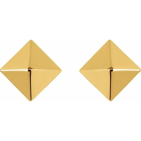 Pyramid Stud Earrings Image 2 Becky Beck's Jewelry DeKalb, IL