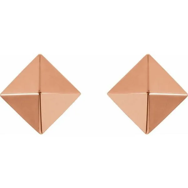 Pyramid Stud Earrings Image 2 Henry B. Ball Jewelers Canton, OH