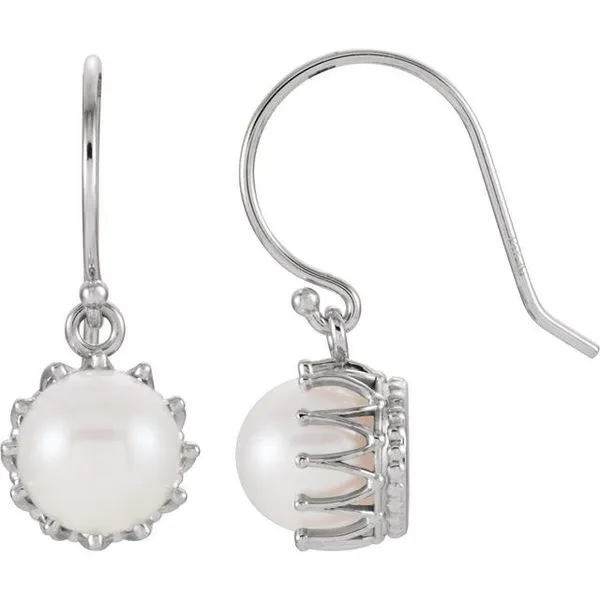 Pearl Crown Earrings Long Jewelers Chesapeake, VA