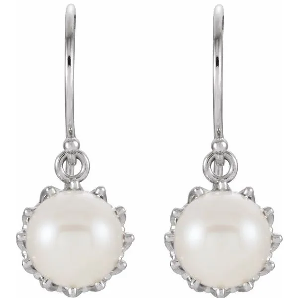 Pearl Crown Earrings Image 2 Long Jewelers Chesapeake, VA