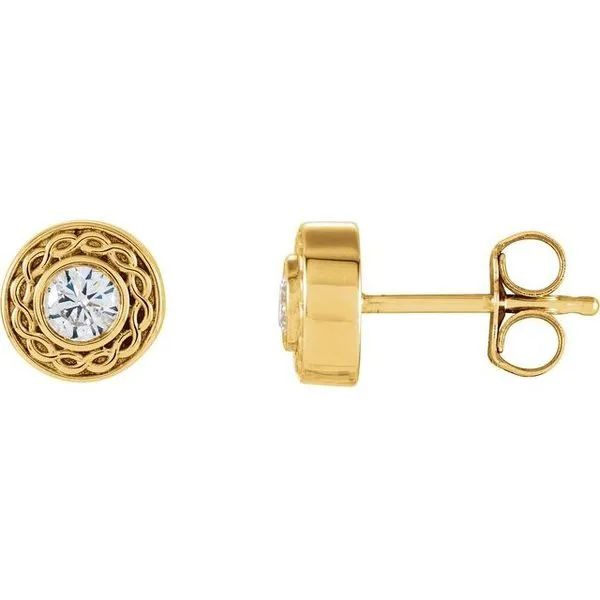 Bezel-Set Earrings Scirto's Jewelry Lockport, NY