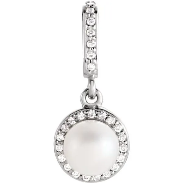 Halo-Style Pearl Pendant The Diamond Shop, Inc. Lewiston, ID