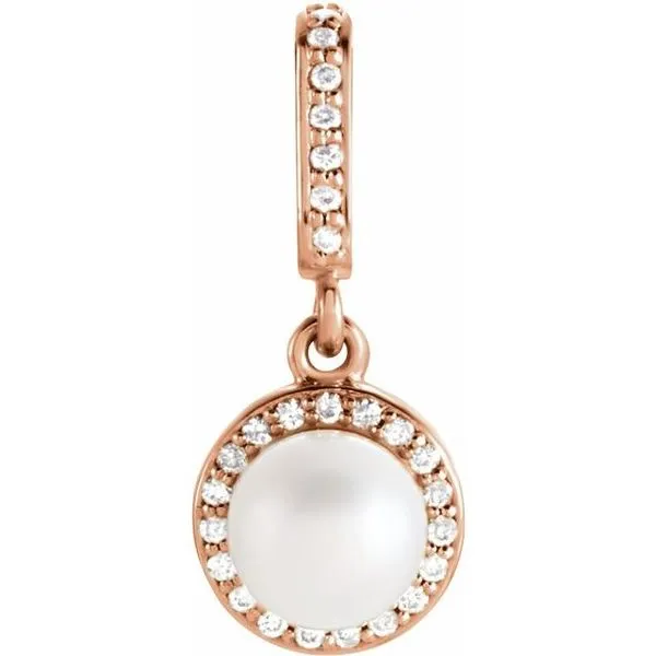 Halo-Style Pearl Pendant Scirto's Jewelry Lockport, NY