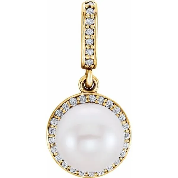 Halo-Style Pearl Pendant Scirto's Jewelry Lockport, NY