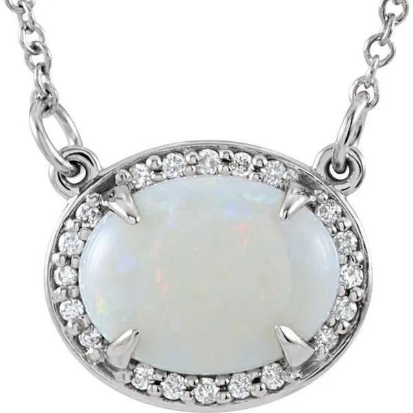 Halo-Style Necklace Hart's Jewelers Grants Pass, OR