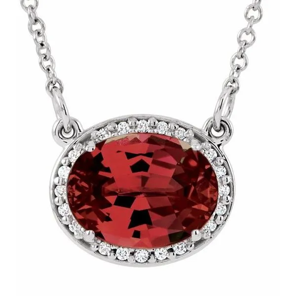 Halo-Style Necklace Hart's Jewelers Grants Pass, OR
