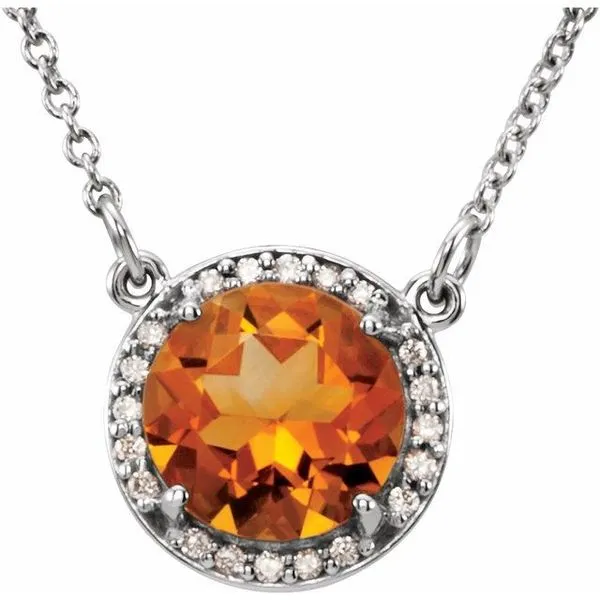 Halo-Style Necklace Hart's Jewelers Grants Pass, OR