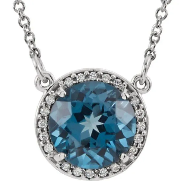 Halo-Style Necklace Hart's Jewelers Grants Pass, OR