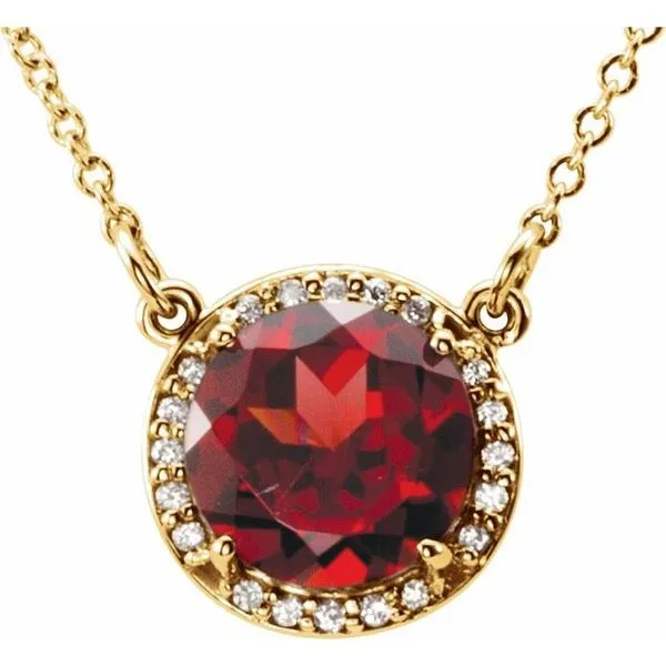 Halo-Style Necklace Hart's Jewelers Grants Pass, OR