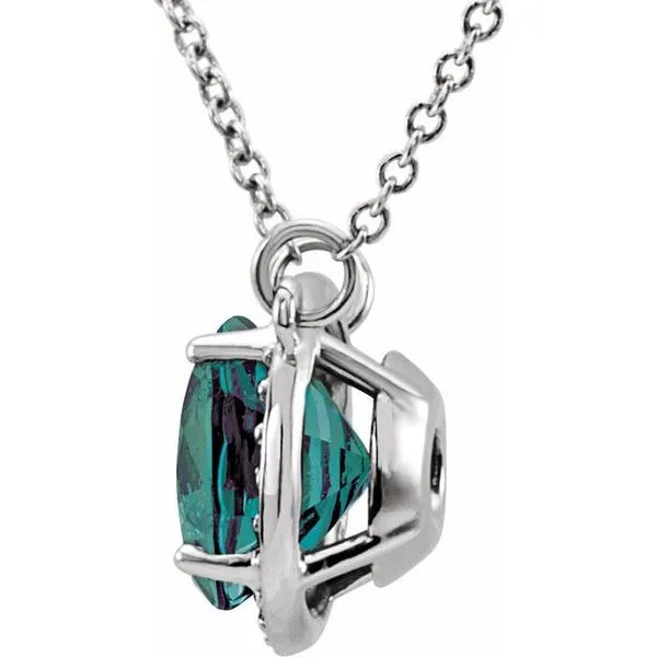 Halo-Style Necklace Image 2 Scirto's Jewelry Lockport, NY