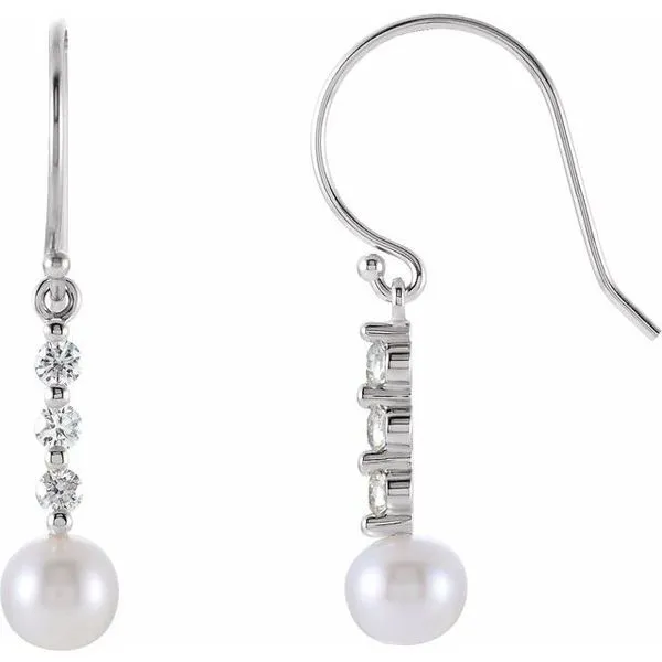 Accented Pearl Bar Earrings Holly's Jewelry Mountain Home, AR