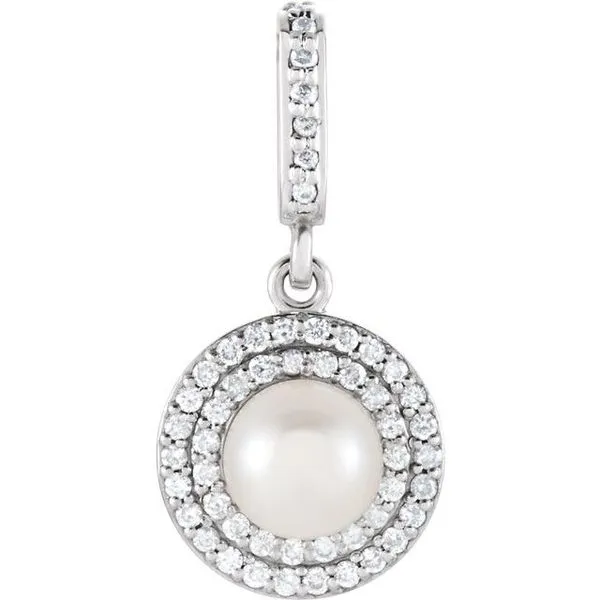 Halo-Style Pearl Pendant The Diamond Shop, Inc. Lewiston, ID