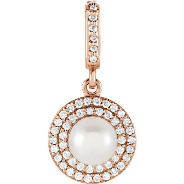 Halo-Style Pearl Pendant John E. Koller Jewelry Designs owasso, OK