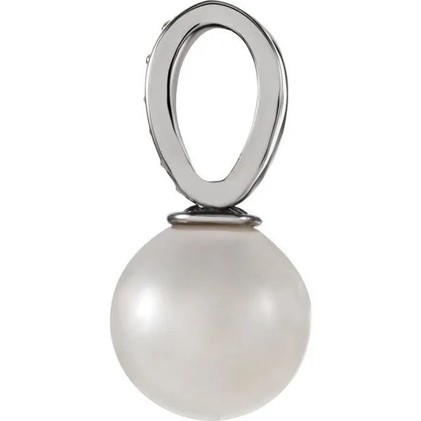 Accented Pearl Pendant Image 2 The Diamond Shop, Inc. Lewiston, ID