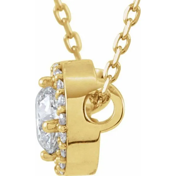 Halo-Style Necklace Image 2 Hart's Jewelers Grants Pass, OR