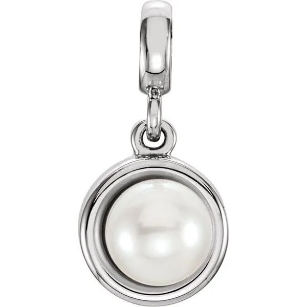 Solitaire Pearl Pendant Henry B. Ball Jewelers Canton, OH