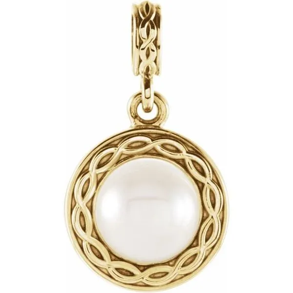Solitaire Pearl Pendant Henry B. Ball Jewelers Canton, OH