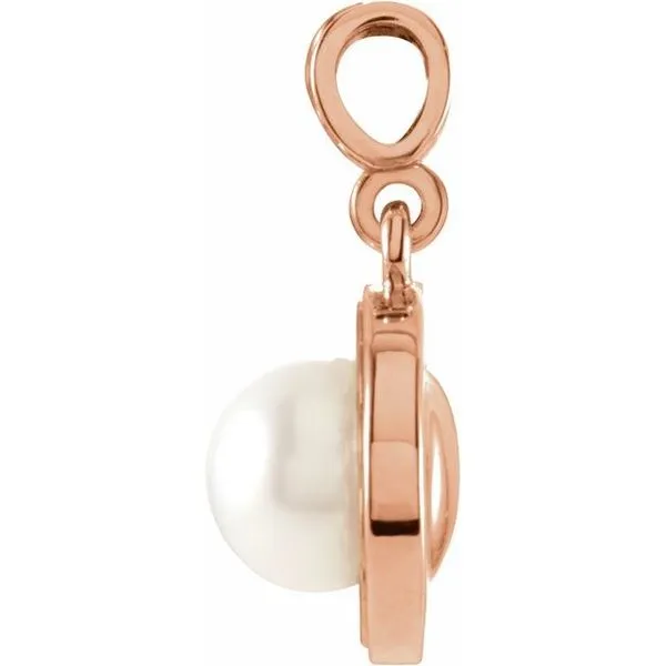 Solitaire Pearl Pendant Image 2 Long Jewelers Chesapeake, VA