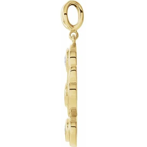 Three-Stone Bezel-Set Pendant Image 2 Henry B. Ball Jewelers Canton, OH