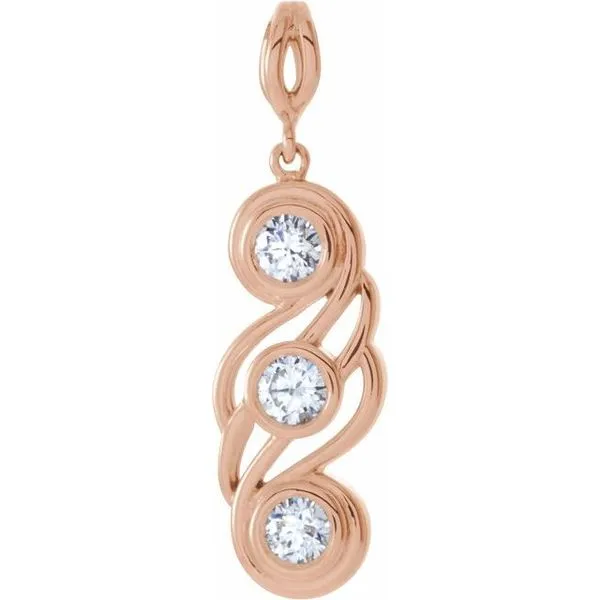 Three-Stone Bezel-Set Pendant Scirto's Jewelry Lockport, NY