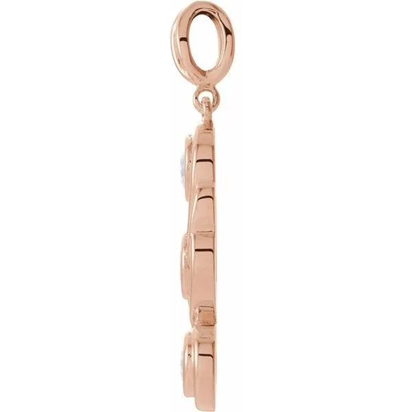 Three-Stone Bezel-Set Pendant Image 2 Henry B. Ball Jewelers Canton, OH