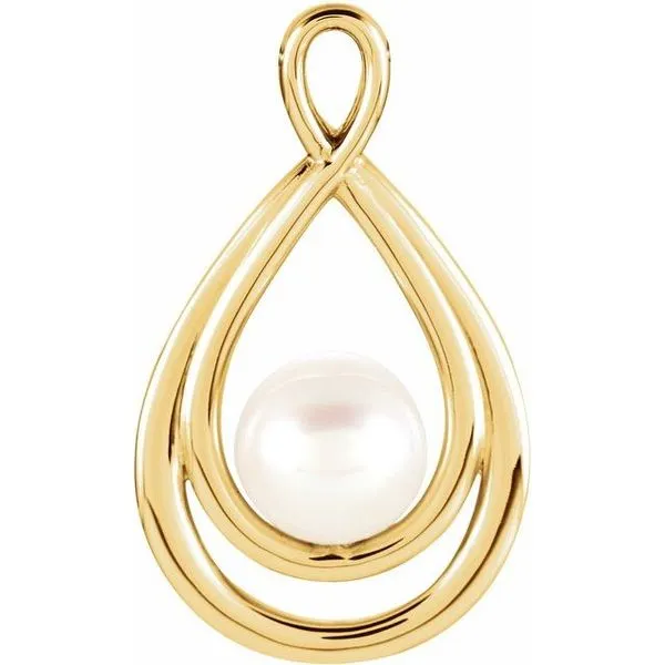 Pearl Freeform Pendant Linwood Custom Jewelers Linwood, NJ