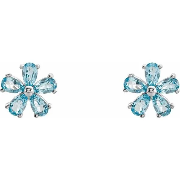Flower Earrings Image 2 Linwood Custom Jewelers Linwood, NJ