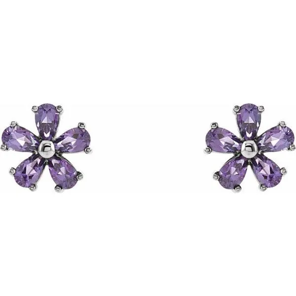 Flower Earrings Image 2 Scirto's Jewelry Lockport, NY