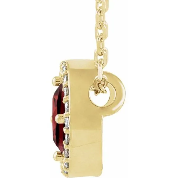 Halo-Style Necklace Image 2 Scirto's Jewelry Lockport, NY