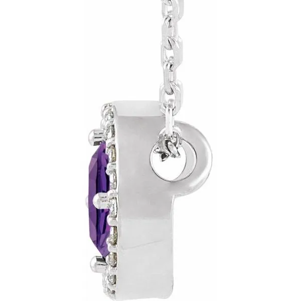 Halo-Style Necklace Image 2 Scirto's Jewelry Lockport, NY