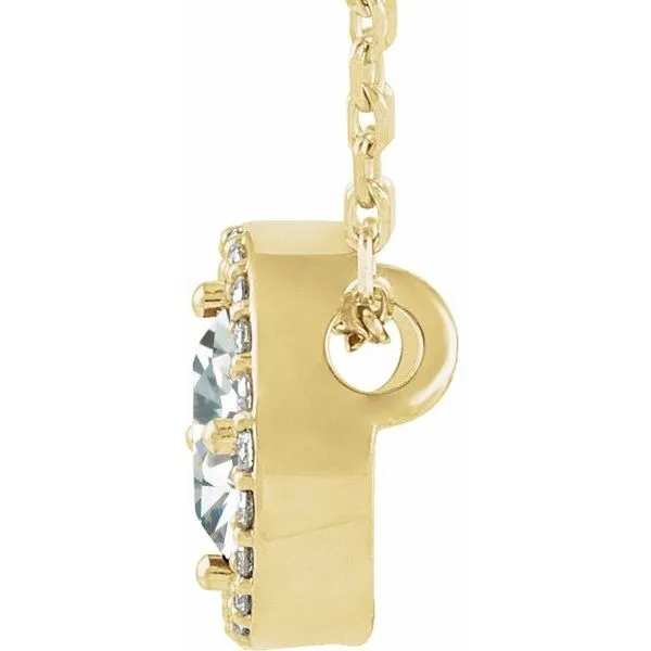 Halo-Style Necklace Image 2 James & Williams Jewelers Berwyn, IL