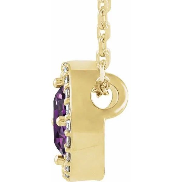 Halo-Style Necklace Image 2 James & Williams Jewelers Berwyn, IL