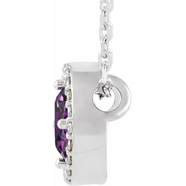 Halo-Style Necklace Image 2 Scirto's Jewelry Lockport, NY