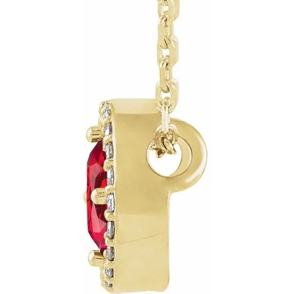 Halo-Style Necklace Image 2 Scirto's Jewelry Lockport, NY