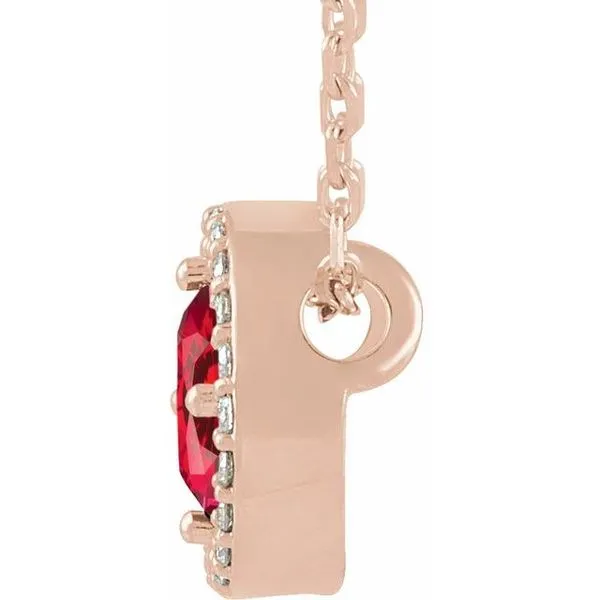 Halo-Style Necklace Image 2 Scirto's Jewelry Lockport, NY