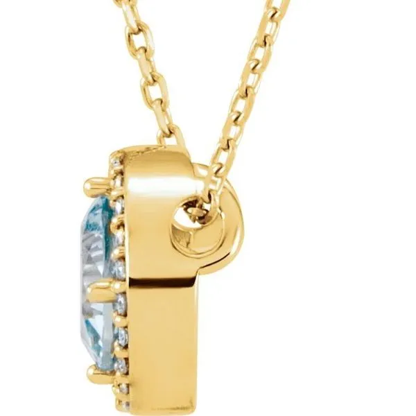 Halo-Style Necklace Image 2 James & Williams Jewelers Berwyn, IL