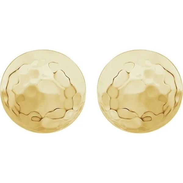 Hammered Disk Earrings Image 2 Scirto's Jewelry Lockport, NY