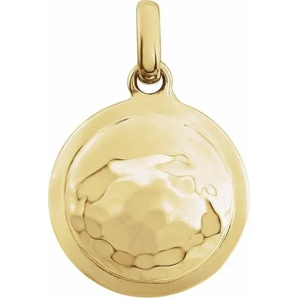 Hammered Disk Pendant Scirto's Jewelry Lockport, NY