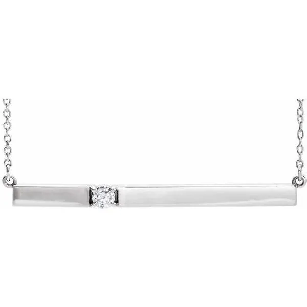 Engravable Accented Bar Necklace Holly's Jewelry Mountain Home, AR