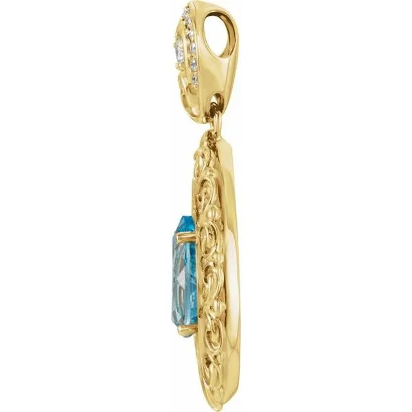 Vintage-Inspired Halo-Style Pendant Image 2 Graham Jewelers Wayzata, MN